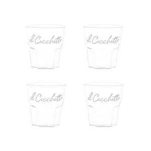 Set 4 Bicchierini in Vetro Borosilicato Serigrafati - Il Cicchetto