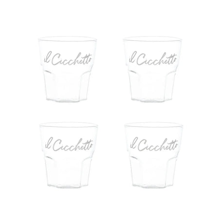 Set 4 Bicchierini in Vetro Borosilicato Serigrafati - Il Cicchetto