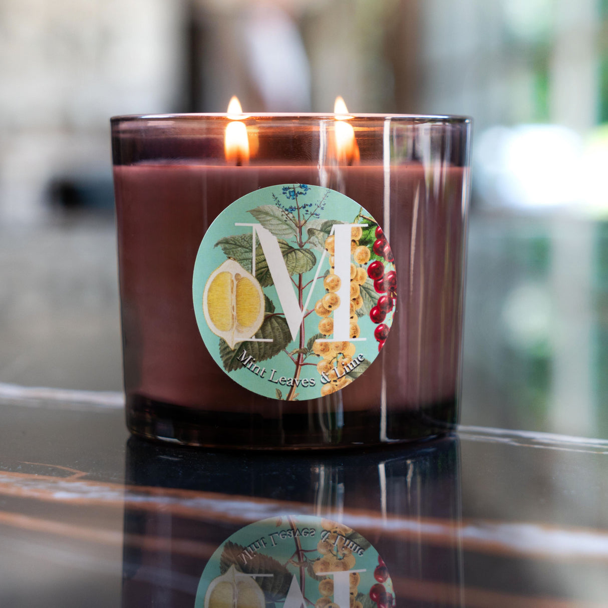 Candela Profumata Fragranza Menta e Lime - Mint Leaves & Lime