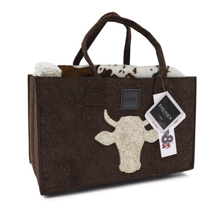 Plaid in MicroPile con Borsa Coordinata - Cow