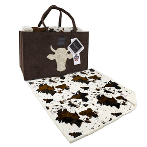 Plaid in MicroPile con Borsa Coordinata - Cow