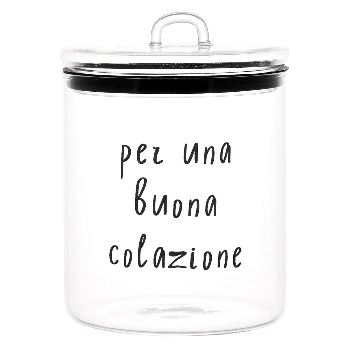 Barattolo in Vetro Borosilicato Serigrafato - Per una buona colazione Barattolo Simple Day 