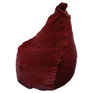 Pouf in Velluto in Tinta Unita - Leila Sedile Lisola Bean Bag Rosso 