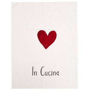 Canovaccio in Lino Stonewashed - In Cucina Canovaccio Simple Day Bianco 