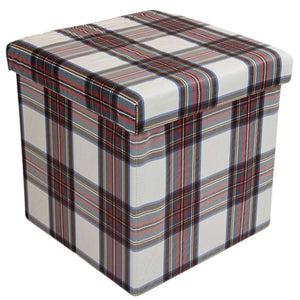 Cubo Contenitore in Pvc Stampato - Tartan Cubo Contenitore Daunex Naturale 