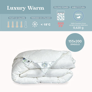 Daunex Siberian Luxury Piumino Warm Piumino d'oca Daunex 155 x 200 (Singolo) 