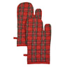 Guanti da Forno in Puro Cotone - Tartan Guanto Daunex Rosso 