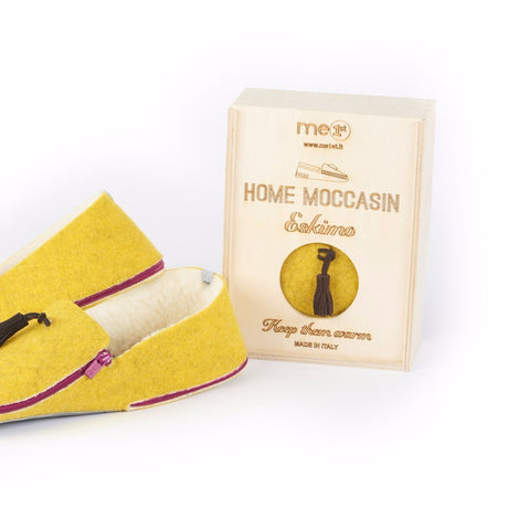 Home Moccasin ESKIMO Senape/Prugna