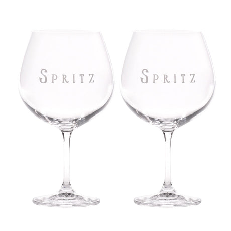 Set 2 Calici Cocktail Serigrafati - Spritz Calice Simple Day Bianco 