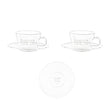 Set 2 Tazzine in Vetro Borosilicato Serigrafate - Espresso tazze Simple Day Bianco 