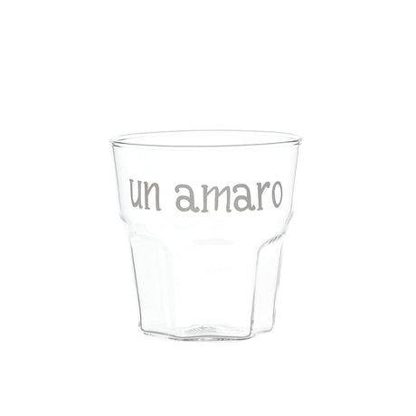 Set 4 Bicchierini in Vetro Borosilicato Serigrafati - Un Amaro Bicchieri Simple Day 