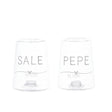 Set Sale e Pepe in Vetro Borosilicato Serigrafato - Sale e Pepe Cuore Set Sale Pepe Simple Day Bianco 