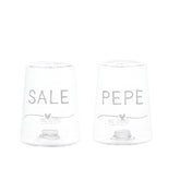 Set Sale e Pepe in Vetro Borosilicato Serigrafato - Sale e Pepe