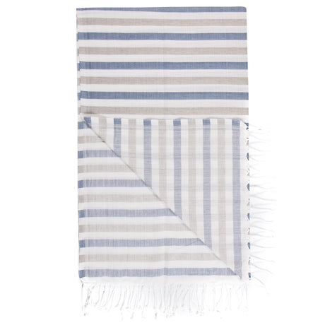 Telo Mare Fouta in Puro Cotone - Africa Telo Mare ILVEA Blu/Beige 