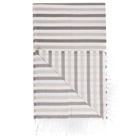 Telo Mare Fouta in Puro Cotone - Africa Telo Mare ILVEA Marrone/Beige 